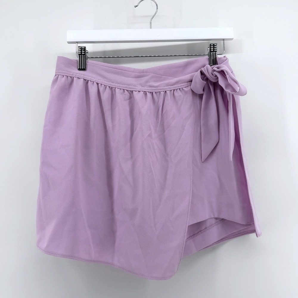 Express Skort Wrap Front Side Tie 6 Lavender Purple Womens Summer Mini Skirt